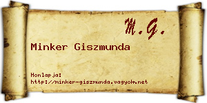 Minker Giszmunda névjegykártya